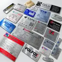Alüminyum makine plakaları ve kimlik etiketleri